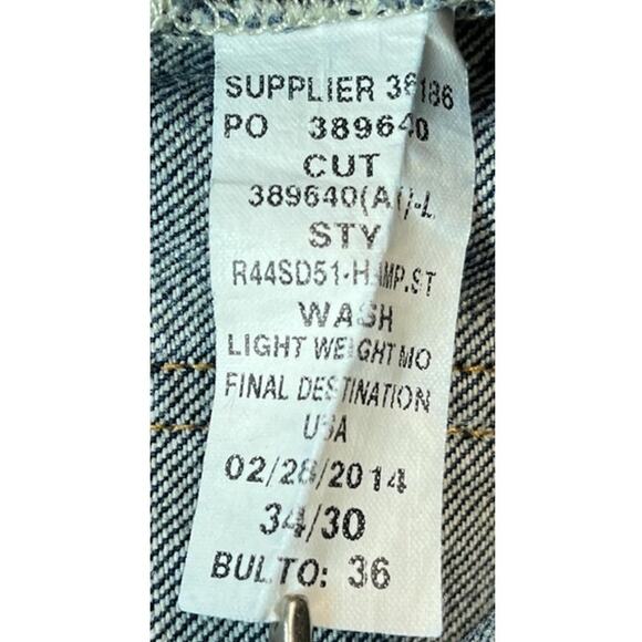 Polo Ralph Lauren Straight Selvedge Jeans Whiskering Dark Wash 36x29 R44SD51 - Picture 11 of 13